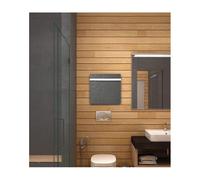 Sèche-serviettes TOUCH SILICIUM Natura Noir 800W Carré - VALDEROMA NN08BST