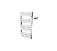 Voltman Radiateur sèche-serviette VOM540024 – 500 W, inertie sèche, écran LCD, barres plates – Blanc