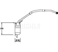 Sécheur de climatisation AD 273 000P MAHLE pour JAGUAR X-TYPE I X-TYPE I Break