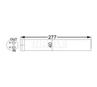 Sécheur de climatisation AD 62 000S MAHLE pour NISSAN NOTE MICRA III