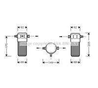AVA Quality Cooling Filtre déshydratant climatisation AID032