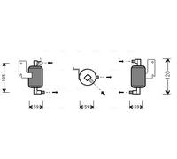 Sécheur de climatisation CND186 AVA QUALITY COOLING pour CITROËN PEUGEOT