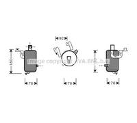 AVA Quality Cooling – Filtre déshydratant climatisation CND203 pour Citroën Saxo