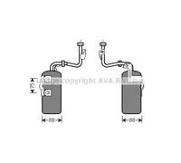 Sécheur de climatisation R 134a VOD165 AVA QUALITY COOLING pour VOLVO C30 S40 II