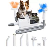 Sécheuse Professionnelle 8 en 1 pour Chats et Chiens Tondeuse Chien Pelucheuse Aspirateur Anti Bruit Toilettage Animal Silencieux