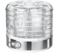 MPM MSG-11 Déshydrateur Alimentaire Électrique, Pliable, 5 Plateaux 31 cm, sans BPA, Contrôle de la Température 35°C-70°C, Sèche Les Fruits, Légumes, Viande, Herbes 500W, Transparent