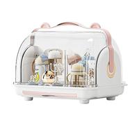 Séchoir à biberons pour bébé, organiseur de biberons, stérilisateur et sèche-linge avec poignée facile à transporter et couvercle anti-poussière pour la maison, les affaires de bébé, le rangement des