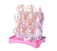 Séchoir à bouteilles | Plateau d'égouttement pliable peu encombrant | Rangement de séchage de bouteilles pour comptoir de paille, brosse à sucettes, voyage, crèche, crèche, maison, évier, comptoir de