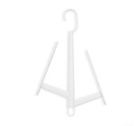 Séchoir à chaussures, 20,5 x 32 cm, réutilisable, empilable, organiseur de chaussures en polypropylène avec crochets, design peu encombrant pour un usage domestique (blanc)