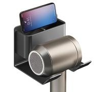 Séchoir à cheveux mural agréable - crochet de support pour racks, support polyvalent avec compartiment pour le sèche-linge | Organisateur de salle de bain de porte d'armoire pour femmes, stil