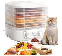 Séchoir à Fruits Électrique à 5 Plateaux Minuterie de Température Réglable Déshydrateur Silencieux Économe en Énergie pour Aliments