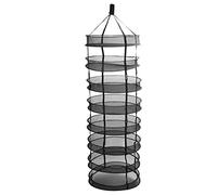 Séchoir à herbes, Filet sec à mailles accrochantes avec fermeture à glissière pour plantes à 8 couches, Filet de séchage suspendu en maille détachable de 70,9 x 23,6 pouces pour les fleurs de légumes