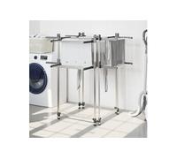 Séchoir à linge 107x107x120 cm aluminium Gris G