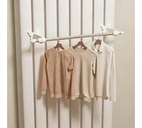 Séchoir à linge 2 en 1 pour radiateur et porte-serviettes, étagère amovible peu encombrante, facile à installer pour la maison et le bureau, idéal pour le salon, la chambre à coucher, le couloir