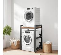 Séchoir à linge à poser sur pied - Hauteur réglable avec étagères - Capacité de charge 800 kg - Idéal pour sèche-linge et lave-vaisselle