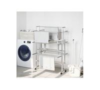 Séchoir à linge avec roues 89x64x129 cm aluminium étendoir vidaXL