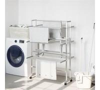 Séchoir à linge avec roues 89x64x129 cm aluminium Or G