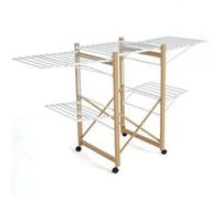 Séchoir à linge avec roulettes USHUAIA blanc 28M Bois G