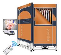 Séchoir à linge chauffant Sèche-linge électrique à 2 niveaux Support de séchage 20 kg Machine à sécher pliante à économie d'énergie de grande capacité avec télécommande, 1500 W, Sèche-linge à air