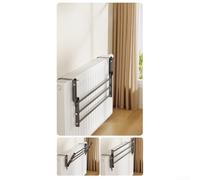 Séchoir à linge démontable pour utilisation au radiateur se décompose en 2 ou 3 parties en moins d'une minute pour économiser de l'espace en dehors de la saison ou en voyage (50 cm, blanc)