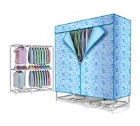 Séchoir à linge électrique avec ventilateur à air chaud pour séchage rapide en intérieur Armoire pour vêtements chauffants en acier inoxydable Taille d'impression 1800 W