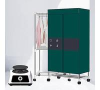 Séchoir à linge électrique chauffant portable 1100 W avec minuterie, séchage rapide et efficace pour appartement/maison en acier inoxydable