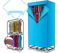 Séchoir à linge électrique chauffant, ventilateur à air chaud 1000 W, minuterie de 180 minutes, armoire à dosettes de séchage, capacité de 20 kg