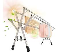 Séchoir à linge en acier inoxydable pour balcon - 2 m - Pour draps et linge de maison - Pliable