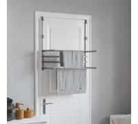 Séchoir à linge en aluminium 89 x 25 x (60-95) cm pliable et extensible pour balcon, salle de bain, cuisine, chauffage, gain de place, pliable, avec crochet de porte pour linge, serviettes, vêtements