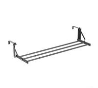 Séchoir à linge en largeur réglable pour radiateurs intérieurs, balustrades extérieures et rebords de fenêtre éclairés par le soleil en acier inoxydable résistant (50 cm, blanc)