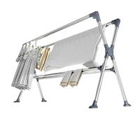 Séchoir À Linge, Etendoir Linge Antidérapantes, Gain D'espace - Installation Facile - Argent, Séchoir À Linge Extensible Réglable, Étendoir Pliable En Acier Inoxydable, Pour Draps, Vêtements ( Color :