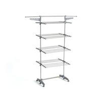 Séchoir à linge étendoir multifonction 30M EXTRA 4 niveaux Gris et Inox