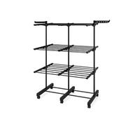 Séchoir à linge extensible étendoir multifonction 38M EXTRA PLUS BLACK avec 3 niveaux Noir
