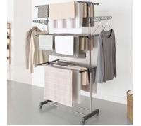 Séchoir à linge inox MAXIMA gris étendoir pliable