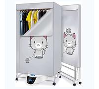 Séchoir à linge intelligent, séchoir à linge électrique, portable, avec minuterie automatique, fièvre PTC, grande capacité de 20 kg, 3 couches, économe en énergie (1300 W)