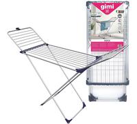 Séchoir à Linge Max Acier Inoxydable Gris 167x56x91h CM Résistante Avec Roues