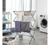 Séchoir à Linge Métallique Pliable et Extensible avec 3 Hauteurs Cloxy Innova