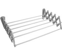ABJ Séchoir à linge mural, télescopique, pour le mur, accordéon, support mural (gris, 50 cm)