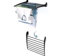 Séchoir à linge mural, pliable et inoxydable - Foxydry Fold Down 60 cm noir