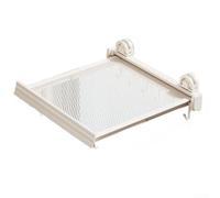 Séchoir à linge pliable avec ventouses pour balcon, maille améliorant la ventilation lors du séchage des pulls et des chaussettes (blanc)