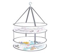 Séchoir à linge pliable en maille à 2 étages - Panier multifonction pour vêtements sous chaussettes, pulls (45 cm)