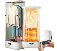 Séchoir à linge pliable portable, mini sèche-linge électrique pour appartements, machine à repasser automatique 900 W, séchage à température constante 68 °C/154,4 °F pour petits espaces, voyages, camp