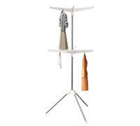 Séchoir À Linge Pliable Pour Chemises, Peu Encombrant, 2 Couche Étagère À Vêtements Pliable, Étendoir À Repasser Séchoir À Linge Pliable Robuste, Porte Cintres À Bras, Etendoir Parapluie Pour Repassag