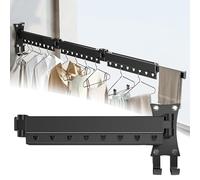 Séchoir À Linge Pliable Pour L'intérieur Et L'extérieur, Rétractable, Étendoir Mural, Étendoir À Linge Peu Encombrant, Convient Aux Salles De Bains, Aux Buanderies, Aux Balcons. ( Color : Black , Size