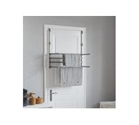 vidaXL Séchoir à linge pour balcon 89x25x(60-95) cm Aluminium Gris G