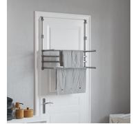vidaXL Séchoir à linge pour balcon 89x25x(60-95) cm Aluminium Gris G