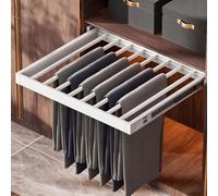 Séchoir à linge pour lave-linge, tiroir à pantalons extensible en aluminium, porte-pantalons réglable pour un gain de place, compatible avec les largeurs de 71 à 76 cm, idéal pour les buande