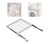Séchoir à linge rétractable et escamotable pour pantalons, largeur réglable de 56 à 61 cm, alliage d'aluminium, barre de suspension amovible, conception coulissante peu encombrante, idéal po