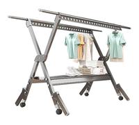 Séchoir à linge robuste pour intérieur et extérieur, design peu encombrant, parfait pour les petits espaces et les grandes familles