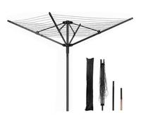 Séchoir À Linge Rotatif Extérieur Avec Douille De Sol-Housse De Protection-60 M-Corde À Linge Stable Pour Le Jardin[Ji72]